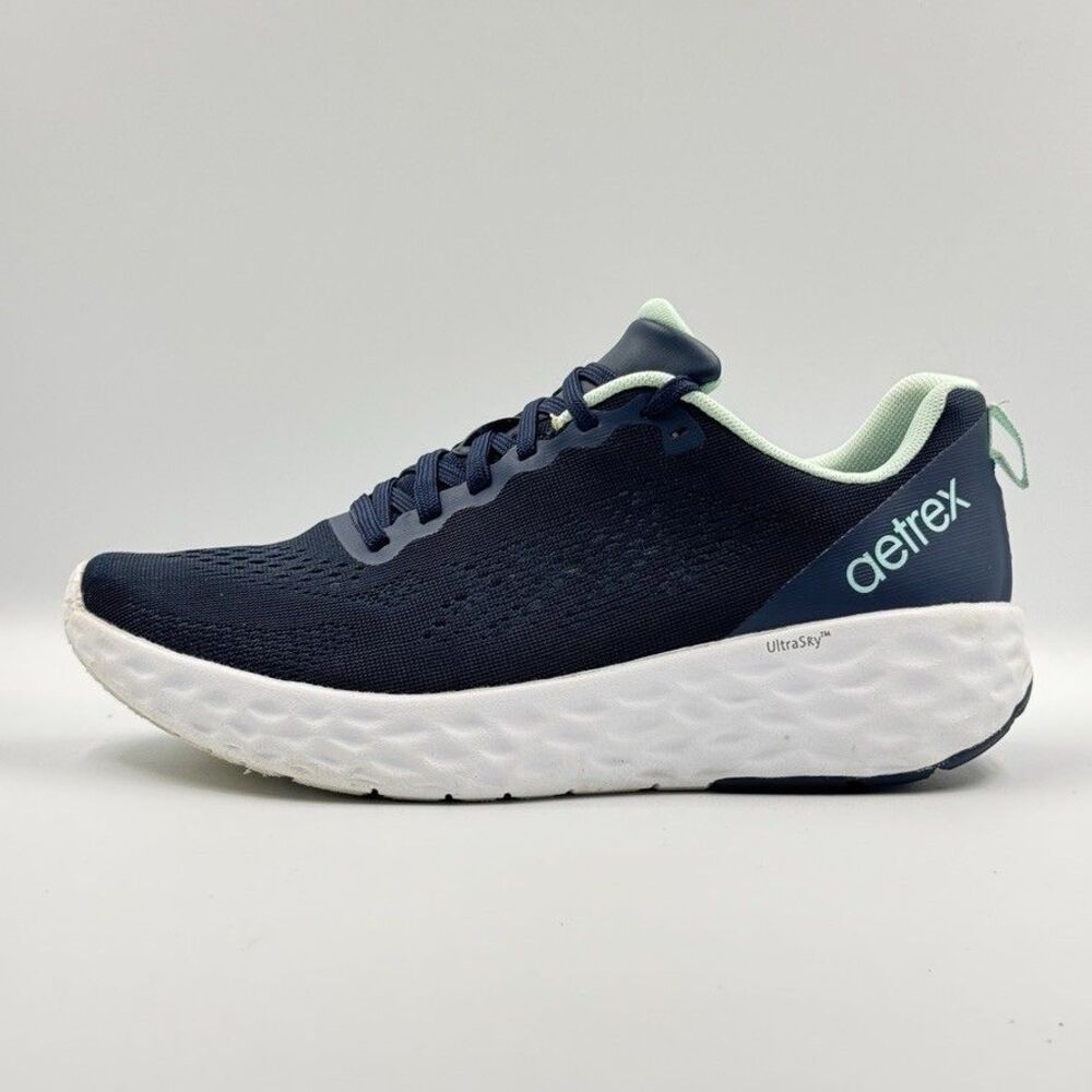 Aetrex Danika Blue Arch-Support Sneaker Blue AP105W Women's Size US 7.5-8 Shoes